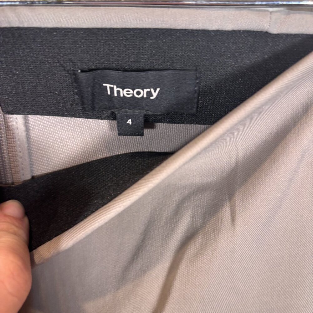 Theory Pants Navalane Neoteric Cropped Skinny Pants in Slate Gray Sz 4 - Picture 4 of 4